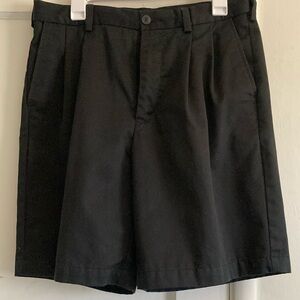 Roundtree & Yorke Black Flat Front Dress Shorts